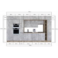 Bucatarie ZONE B 420 FRONT PAL K002 / decor 4298